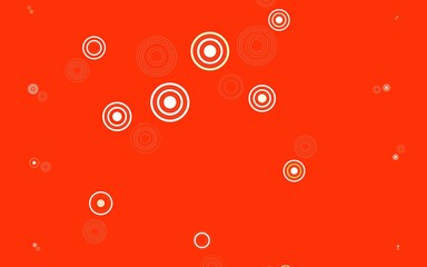 Light Red, Yellow vector template with circles.