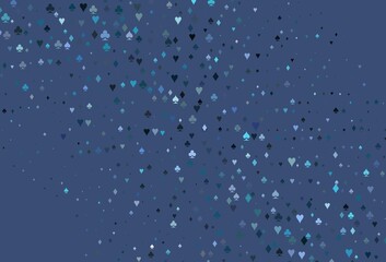 Light BLUE vector cover with symbols of gamble.