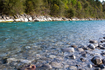 Lech in Tirol Fluss Berge Alpen 