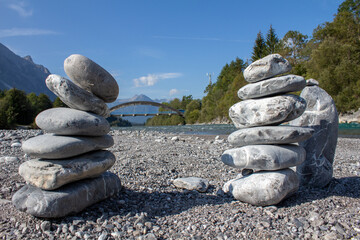Lech in Tirol Fluss Berge Alpen 