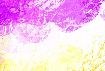 Fototapeta na wymiar Light Pink, Yellow vector backdrop with memphis shapes.