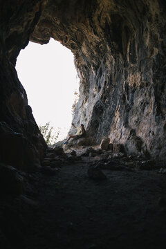 woman in the cave