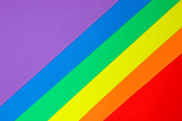 Abstract textured background of colorful craft foam board in the Pride LGBT rainbow colors