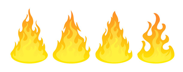 Bonfire icon set. Design element