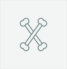 halloween icon, crossed femur bones