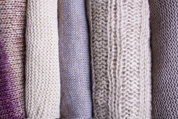 Warm knitted sweater background