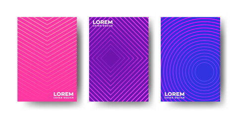 Colorful cover collection vector set