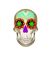 Sugar skull isolated. vector illustration