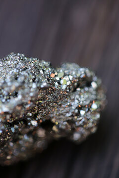 Close Up Of A Piece Of Pyrite