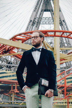 Portrait of a male model in the Viennese Prater
