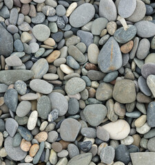 Stone pebbles by the sea.