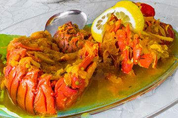 Cari créole de queues de langoustes 