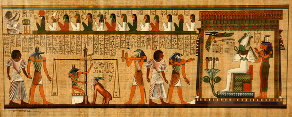 papyrus of the dead ancient egypt - obrazy, fototapety, plakaty