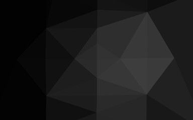 Dark Silver, Gray vector shining triangular pattern. A sample with polygonal shapes. Polygonal design for your web site.