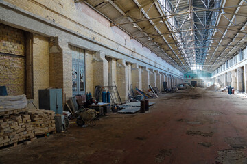 Empty workshop of the Arsenal plant in Kiev