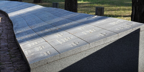 Memorial to the executed Poles in 1940 near the city of Kiev