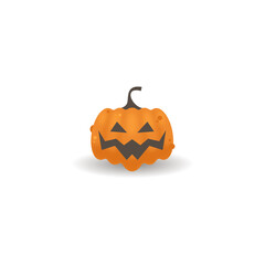 Halloween pumpkin vector illustration, Halloween pumpkin character 