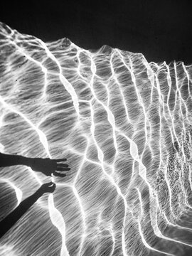 Surreal black and white underwater picture