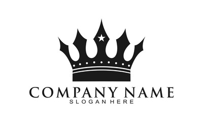 Crown for king illustration logo design