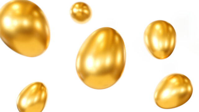 金の卵、3Dレンダリング
