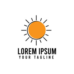 sun summer logo icon vector template.