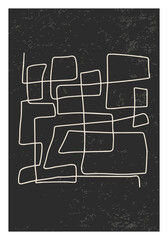 Trendy abstract aesthetic creative minimalist artistic hand drawn composition