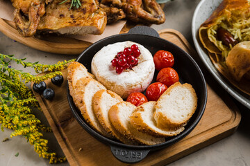 assortment of grilled meat and fish