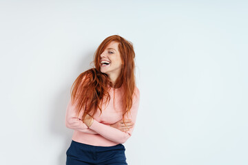 Young woman enjoying a good laugh