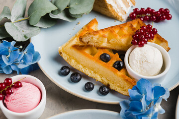 many beautiful sweet caucasian dishes  