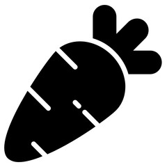 
Carrot icon in style, root vegetable
