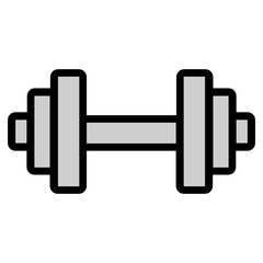 
Weight lifting gym equipment, dumbbells flat icon
