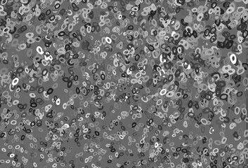 Dark Silver, Gray vector texture with disks.