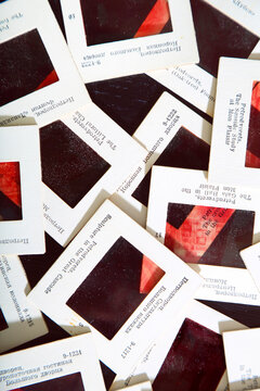 a bunch of vintage 35mm film slides