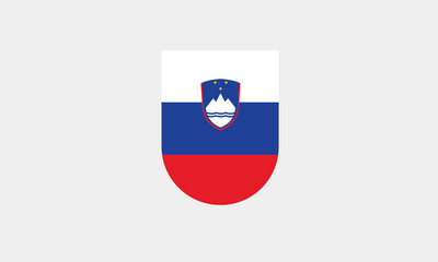 Slovenia flag shield vector illustration