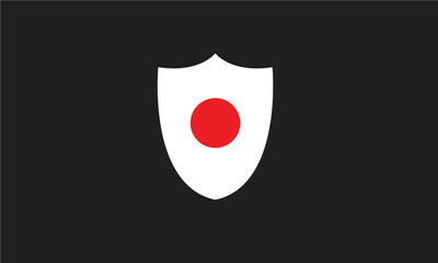 Japan flag shield vector illustration