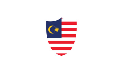 Malaysia flag shield vector illustration