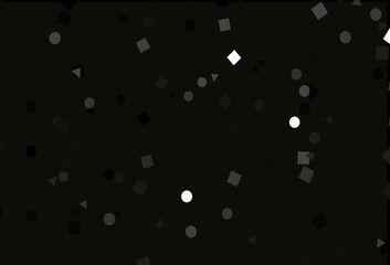 Light Black vector template with crystals, circles, squares.