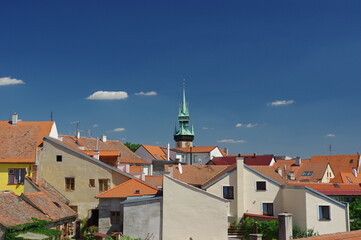 Obraz premium Znojmo city landscape with Town Hall Tower 