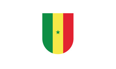 Fototapeta premium Senegal flag shield vector illustration