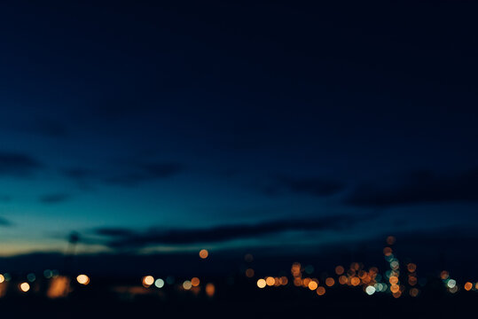 Out of focus city lights