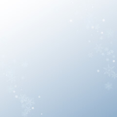 White Snowfall Vector Gray Background. magic Snow 