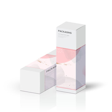 Box, packaging template and die cut template for product, branding. vector design illustration.