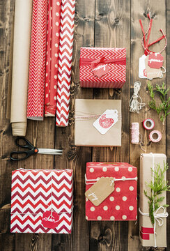 Holiday Gift Wrapping Background