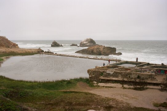 Sutro Baths by the Ocean in San Francisco