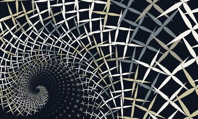 abstract spiral background made from the light of stars. Modern, minimalist, suitable for wallpapers, banners, backgrounds, cards, book illustrations, landing pages, etc.