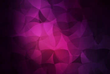 Dark Pink vector gradient triangles pattern.