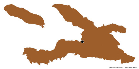 Ouest, department of Haiti, on white. Pattern