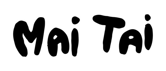 Names of alcoholic drinks. Handwritten lettering text isolated on white backgroud. Template for bar menu, poster or banner. Simple typographic design