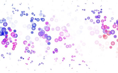 Light Pink, Red vector pattern with spheres.