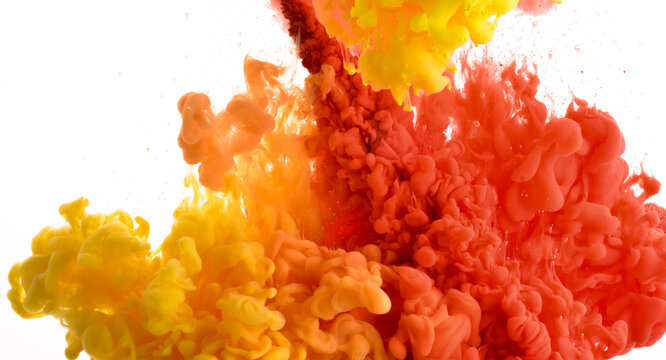 Colorful paint in water